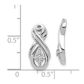 14k White Diamond Earring Jackets Mountings